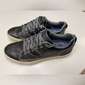 Skechers  Men's Black Leather Sneakers 9.5 US